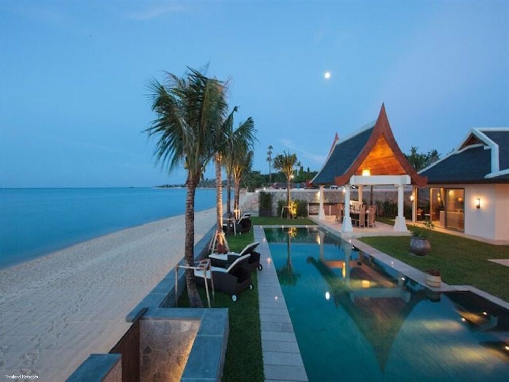 Beachfront pool and Thai sala at The Residence on Maenam beach, Koh Samui Beachfront pool and Thai sala at The Residence on Maenam beach, Koh Samui