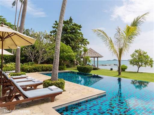<p>Ban Sairee is beachfront with a private pool and tennis court and ideal for extended families wishing to enjoy a family holiday together - also perfect for weddings and other celebrations. The recently re-configured 4 - 7 bedroom villa has accommodation in 4 different pavilions in the large grounds. <span style="color: #000080;"><strong>Reduced rates for 4,5 or 6 bedroom occupancy with exclusive use of the villa.</strong></span></p>