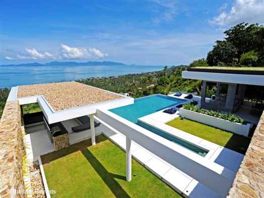 <p><span>Villa Blue View has 180 degree views across the Gulf of Thailand and just 800m from the closest beach. The luxury 3-5 bedroom villa is contemporary design. Excellent family retreat with family bunk bed room.&nbsp;</span><span style="font-size: 10pt;"><strong><span style="color: #008080;">Reduced&nbsp;rates for 3 bedroom occupancy with exclusive use of the villa</span></strong></span></p>