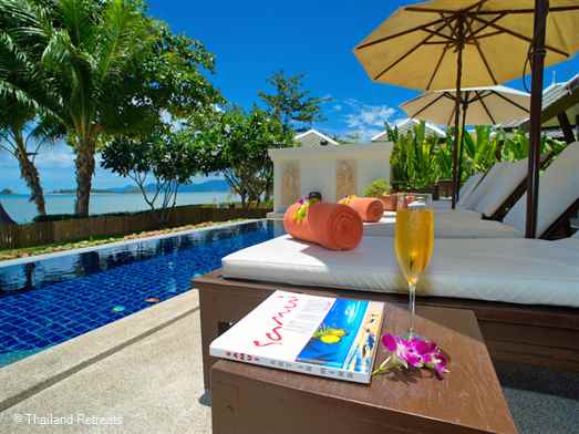 <p>Villa Champagne is a luxury Koh Samui beachfront villa set on the whir sands and peaceful Plai Laem beach with stunning views. Has a large private infinity pool with Jacuzzi. 10 minutes from Fisherman's Village, Bophut. 10 minutes from lively Chaweng.</p>