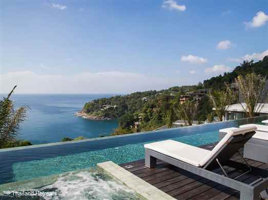 <p>Villa Saan is a modern Phuket villa boasting 8 spacious en-suite bedrooms with stunning ocean views. Offers elegant living and dining areas including a home cinema, games room with pool table and a19m pool and a gym with spa facilities. Ideal for large groups, celebrations and events.</p>  <p><span style="color: #0000ff;">Wedding Venue - Max 60 guests seated - 80 guests standing</span></p>