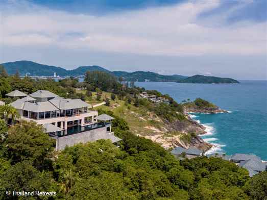 <p>Ban Paa Talee Estate is a sleek an spacious villa with spectacular ocean views and superb facilities. The 4 levels of accommodation include a 2 bedroom oceanfront honeymoon hideaway. <span style="color: #000080;">Offers rates for 7 and 9 bedroom use.</span></p>  <p><span style="color: #0000ff;">Wedding Venue- 60 - 80 guests&nbsp;</span></p>