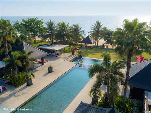 <p>Villa Saanti, meaning Villa of Peace, is a six-bedroom ultra-luxury beachfront villa set on a 7-km stretch of golden sand in Phang Nga, just north of Phuket. With five-star service and spacious accommodations for up to 18 guests, Villa Saanti creates the perfect family holiday retreat in paradise.</p>