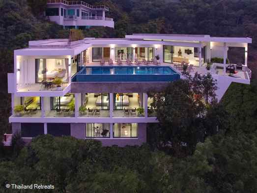 <p>Serenity Villa is a spacious contemporary style 9 bedroom luxury Phuket holiday villa ideal for large groups and extended families. Just a short hop from the popular west coast beaches of Bang Tao and Surin, the villa features an entertainment room with bar, media, 3/4 size snooker table, dart board and fitness equipment. The perfect getaway</p>