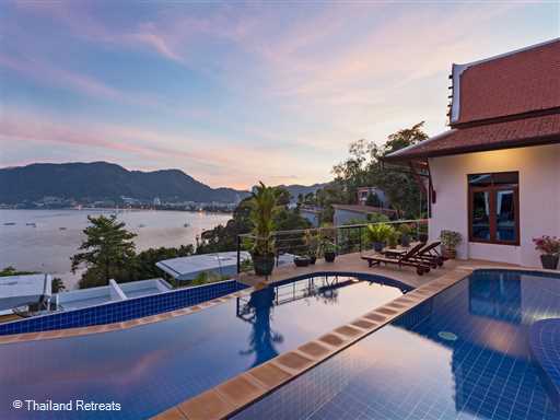 <p>Pra Nang Villa is a fabulous 5 bedroom villa - all ensuite with sweeping views over Patong Bay from all the rooms as well as poolside. Served by 2 full time staff, the villa is just a few minutes drive to the beach. Villa facilities include a 2 tier ocean facing pool, basic fitness equipment, table tennis and a pool table.</p>