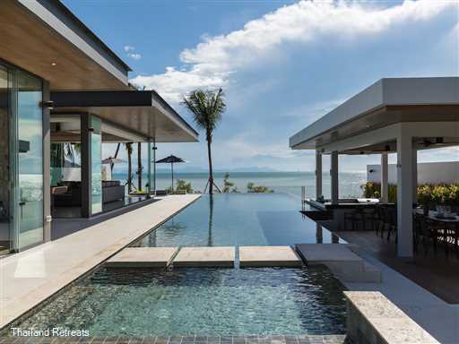 <p>Sea Renity is one of our finest Koh Samui beachfront villas sleeping 18 in 6 double bedrooms and a kiddies bunk bedroom. Features include a 21m lap pool, a 0.7m kiddies pool, cinema room, garden trampoline, pool table, sauna and a massage pavilion.&nbsp;<strong><span style="font-size: 10pt; color: #000080;">Reduced rates for 4,or 5 bedroom occupancy with exclusive use of the vill</span>a.</strong></p>